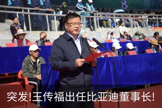 突发!王传福出任比亚迪董事长!